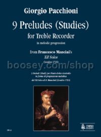 9 Preludes (Studies) in melodic progression for Treble Recorder