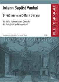 Divertimento in in D major - viola, cello, harpsichord (score and parts)