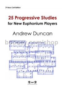 25 Progressive Studies for New Euphonium and Baritone Players (Bass clef edition)
