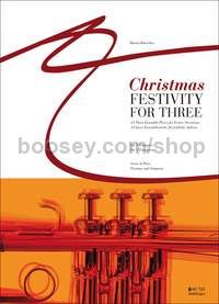 Christmas Festivity for Three - trumpet, flugelhorn and cornet (score and parts)