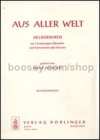 12. Liederkreis aus aller Welt - choir and accompanying instrument (vocal score)