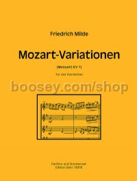 Mozart-Variationen (Menuett KV 1) - 4 clarinets (score & parts)