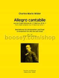 Allegro cantabile Op.42 No.1 (alto saxophone and organ score & parts)