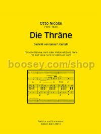 Die Thräne op. 30 - high voice, horn (or cello) & piano (score & parts)