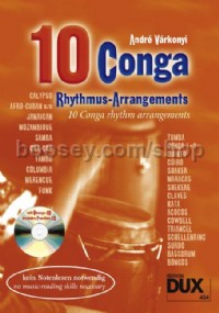 10 Conga Rhythmus-Arrangements (Conga) (Book & CD)