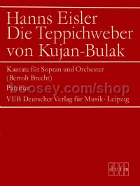Die Teppichweber v.Kujan-Bulak - soprano & orchestra (score)