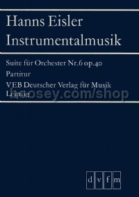 Suite for Orchestra No. 6, Op. 40 (score)