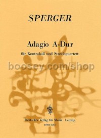 Adagio in A major - double bass, string quartet (score)