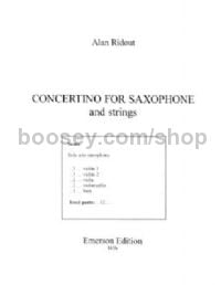 Concertino for Alto Saxophone & Strings (score)