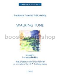Walking Tune Swedish Folk Tune for solo instrument & string orchestra (score & parts)