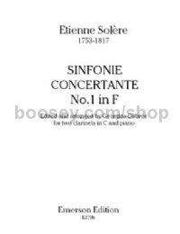 Sinfonie Concertante No.1 in F  for 2 clarinets in C & piano