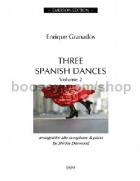 Three Spanish Dances Volume 2 for alto saxophone & piano