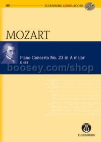 Concerto for Piano No.23 in A Major, K 488 (Piano & Orchestra) (Study Score & CD)