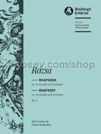 Rhapsodie op. 3 - cello & piano