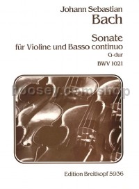 Sonata in G major BWV 1021 - violin & basso continuo