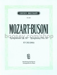 Symphony No. 30 in D major, KV 202 - piano