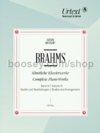 Complete Piano Works, Vol. 3: Studies and arrangements