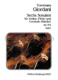 6 Sonatas Op. 4a, Vol. 1 - violin & harpsichord