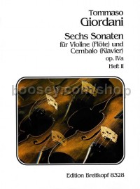 6 Sonatas Op. 4a, Vol. 2 - violin & harpsichord