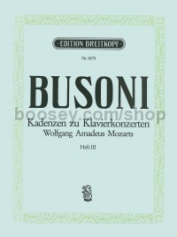 Cadenzas To Mozart's Piano Concertos Book 3 