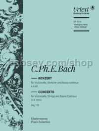 Violoncello Concerto in A minor Wq 170 - Cello, Piano