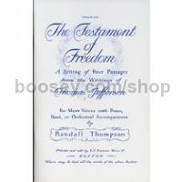 The Testament of Freedom (choral score)