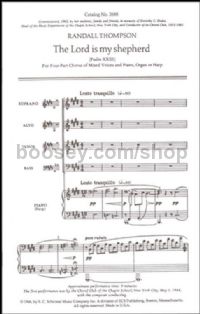 The Lord Is My Shepherd for SATB choir & piano, organ or harp
