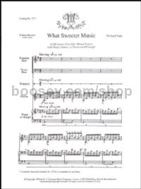 What Sweeter Music for SATB choir, harp, guitar & piano