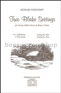 Two Blake Settings, No. 1. Soft Snow for unison choir, harp & piano