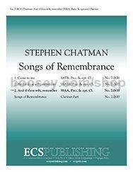 Songs of Remembrance, No. 2: And if thou wilt, remember for SSAA choir & piano