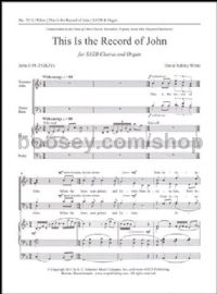 This Is the Record of John for SATB choir & organ