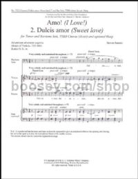 Amo!: No. 2. Dulcis amor for TTBB choir divisi with 2 soli