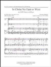 In Christ No East or West for SATB choir & organ