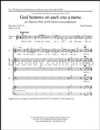 God Bestows On Each One a Name for SATB choir with soprano solo
