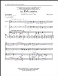 An Exhortation for SSA choir & piano