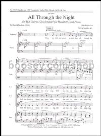 All Through the Night for SSA choir & piano with percussion (score)