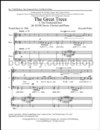 The Great Trees, No. 5. The Timbered Choir for SATB choir, clarinet & piano