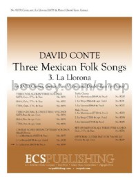 Three Mexican Folk Songs, No. 3. La Llarona - SATB choir & piano