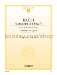 Prelude V and Fugue V in D major BWV 850 - piano