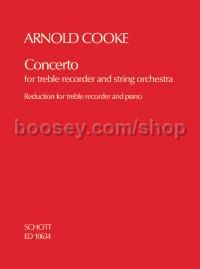 Recorder Concerto - treble recorder and piano reduction