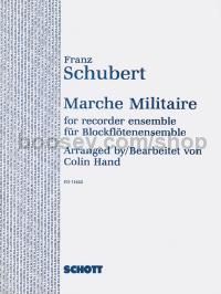 Marche Militaire - 7 recorders (SSAATTB) (score and parts)