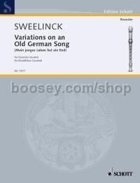 Variations on an old German Song - 4 recorders (SAAT) (performance score)