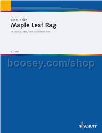 Maple Leaf Rag - 3 recorders (SAT) and piano (score and parts)