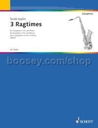 3 Ragtimes - alto saxophone (in Eb) & piano