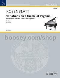 Variations on a theme of Paganini - piano