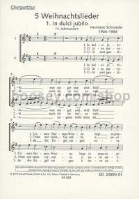 5 Weihnachtslieder (choral score)