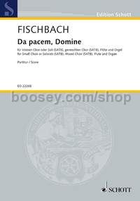 Da pacem, Domine - SATB/SATB, flute & organ (score)