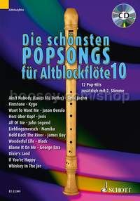 Die schönsten Popsongs für Alt-Blockflöte Band 10 - treble recorder (+ CD)