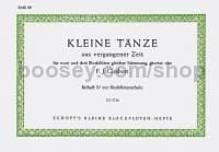 Kleine Tänze aus vergangener Zeit - 2-3 soprano recorders & guitar