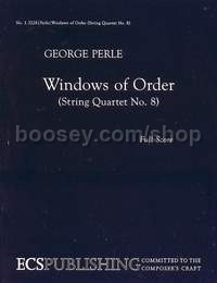 Windows of Order (String Quartet No. 8) - string quartet (score)